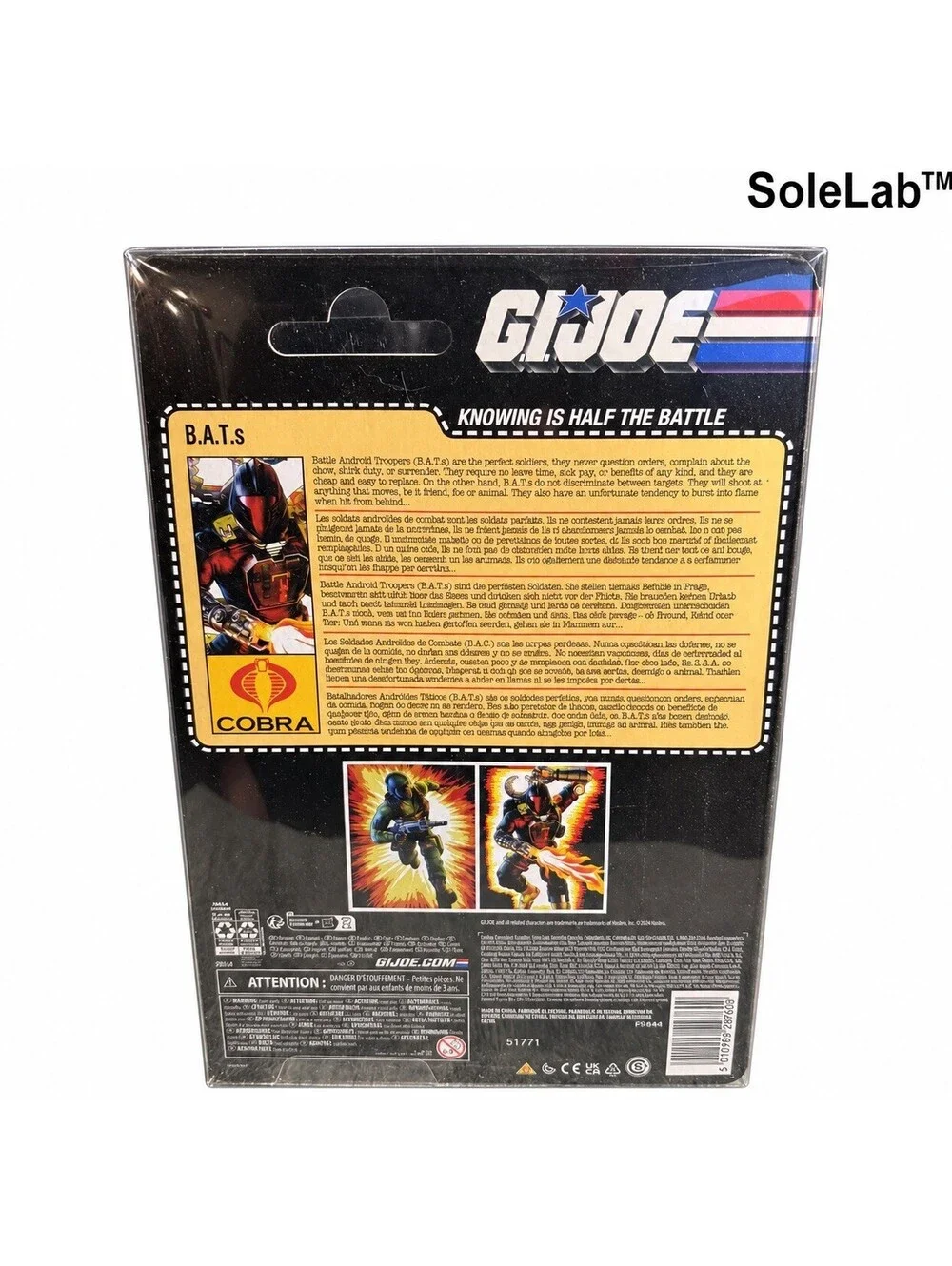 G.I. Joe Classified Retro B.A.T. 6” Sealed w/ Extra Protective Case